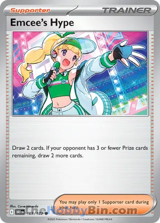Emcee's Hype #163/182 Common - Destined Rivals Pokemon card