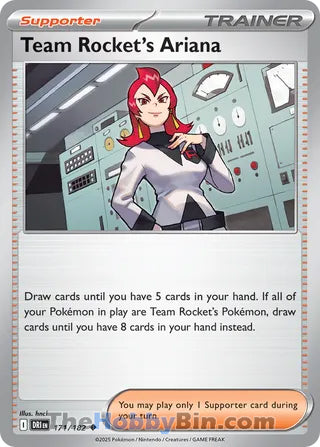 Team Rocket's Ariana #171/182 Uncommon - Destined Rivals Pokemon card