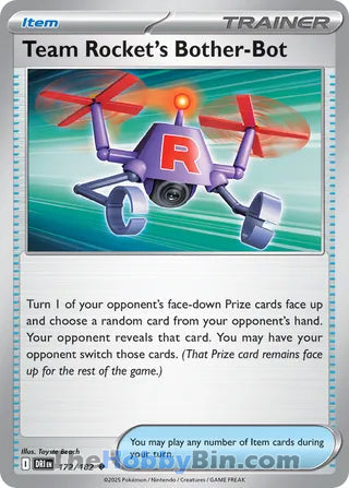 Team Rocket's Bother-Bot #172/182 Uncommon - Destined Rivals Pokemon card