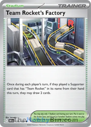 Team Rocket's Factory #173/182 Uncommon - Destined Rivals Pokemon card