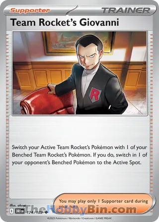 Team Rocket's Giovanni #174/182 Uncommon - Destined Rivals Pokemon card