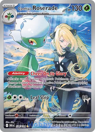 Cynthia's Roserade #184/182 Illustration Rare - Destined Rivals Pokemon card
