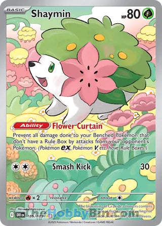 Shaymin Destined Rivals Illustration Rare #185/182