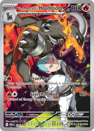Team Rocket's Houndoom #191/182 Illustration Rare - Destined Rivals Pokemon card