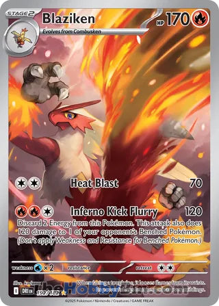 Blaziken #192/182 Illustration Rare - Destined Rivals Pokemon card
