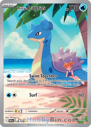 Misty's Lapras #194/182 Illustration Rare - Destined Rivals Pokemon card