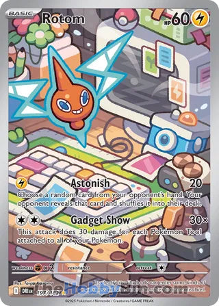 Rotom #197/182 Illustration Rare - Destined Rivals Pokemon card