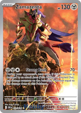 Zamazenta #201/182 Illustration Rare - Destined Rivals Pokemon card