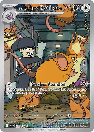 Team Rocket's Raticate Destined Rivals Illustration Rare #202/182