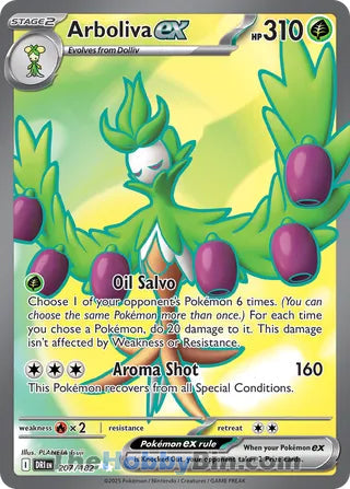 Arboliva ex #207/182 Ultra Rare - Destined Rivals Pokemon card