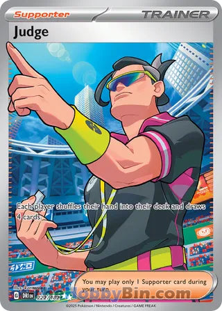 Judge #222/182 Ultra Rare - Destined Rivals Pokemon card