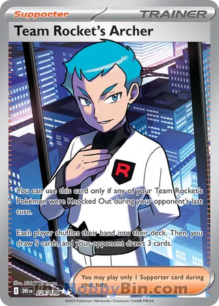 Team Rocket's Archer #223/182 Ultra Rare - Destined Rivals Pokemon card