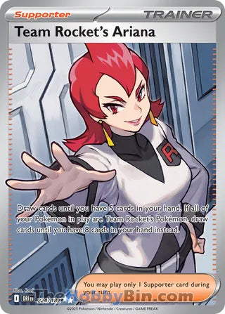 Team Rocket's Ariana #224/182 Ultra Rare - Destined Rivals Pokemon card