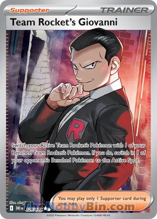 Team Rocket's Giovanni #225/182 Ultra Rare - Destined Rivals Pokemon card