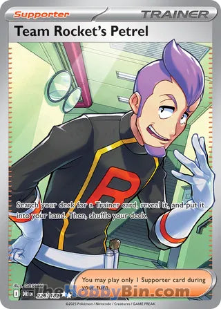 Team Rocket's Petrel #226/182 Ultra Rare - Destined Rivals Pokemon card