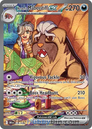 Arven's Mabosstiff ex #235/182 Special Illustration Rare - Destined Rivals Pokemon card