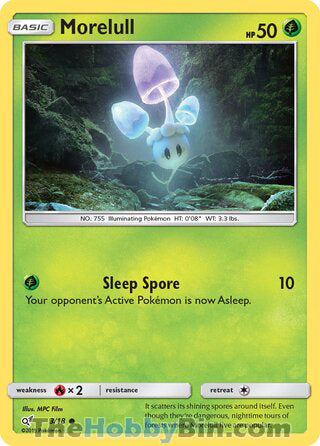 Morelull #3/18 Common - Detective Pikachu Pokemon card