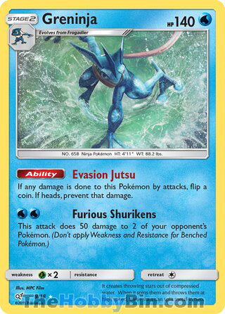 0009 Greninja Holo Rare Detective Pikachu