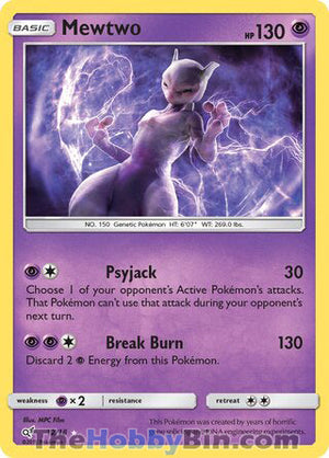 0012 Mewtwo Holo Rare Detective Pikachu