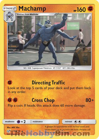 Machamp Detective Pikachu Rare #13/18