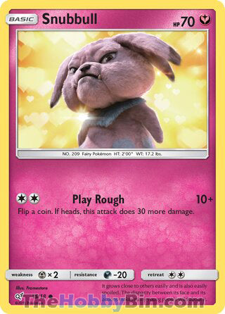 Snubbull #15/18 Common - Detective Pikachu Pokemon card