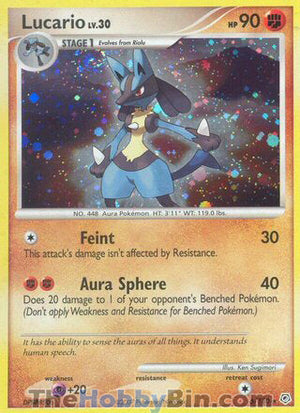 0006 Lucario Holo Rare Diamond and Pearl