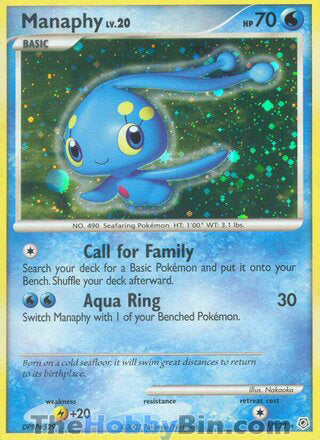 Manaphy Diamond & Pearl Holo Rare #9/130