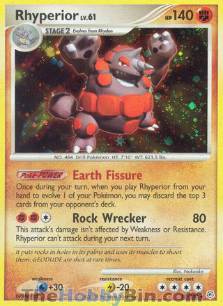 0012 Rhyperior Holo Rare Diamond and Pearl