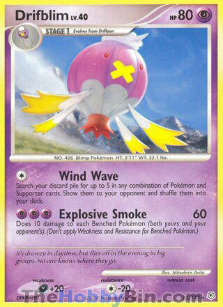 Drifblim #24/130 Rare - Diamond & Pearl Pokemon card