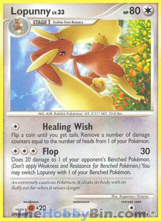 Lopunny #30/130 Rare - Diamond & Pearl Pokemon card