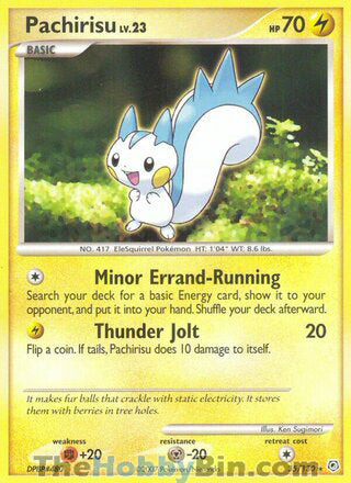Pachirisu #35/130 Rare - Diamond & Pearl Pokemon card