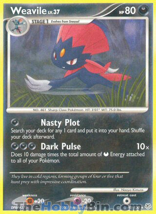 Weavile #40/130 Rare - Diamond & Pearl Pokemon card