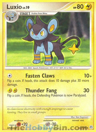 Luxio #52/130 Uncommon - Diamond & Pearl Pokemon card