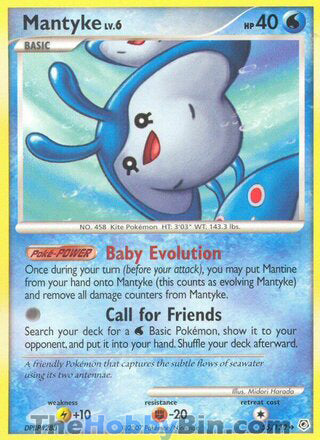 Mantyke #55/130 Uncommon - Diamond & Pearl Pokemon card