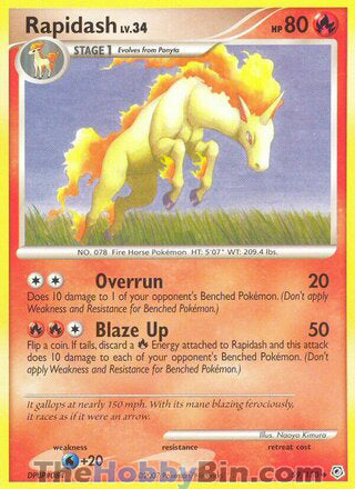 Rapidash #59/130 Uncommon - Diamond & Pearl Pokemon card