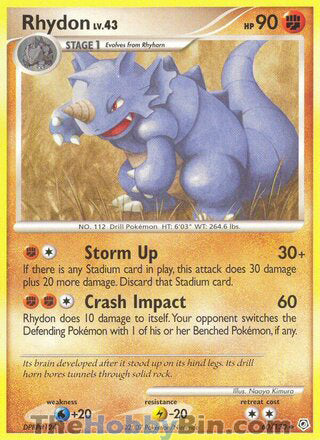 Rhydon #60/130 Uncommon - Diamond & Pearl Pokemon card