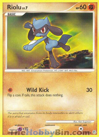 Riolu #61/130 Uncommon - Diamond & Pearl Pokemon card