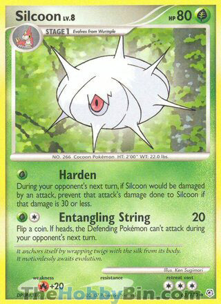 Silcoon #63/130 Uncommon - Diamond & Pearl Pokemon card