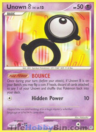 Unown [B] #66/130 Uncommon - Diamond & Pearl Pokemon card