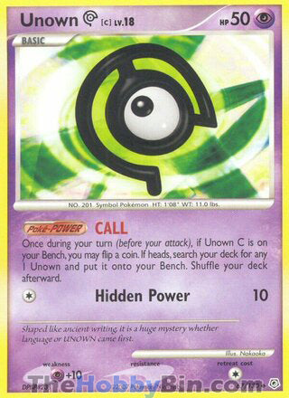 Unown [C] #67/130 Uncommon - Diamond & Pearl Pokemon card