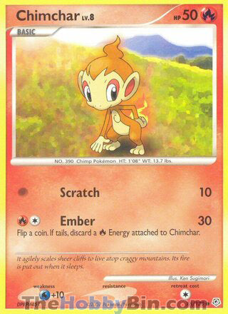 Chimchar #76/130 Common - Diamond & Pearl Pokemon card