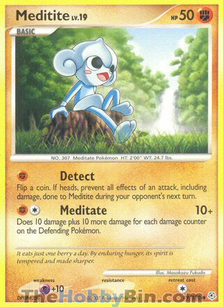Meditite #89/130 Common - Diamond & Pearl Pokemon card