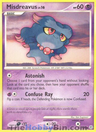 Misdreavus #91/130 Common - Diamond & Pearl Pokemon card