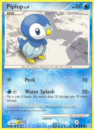Piplup #93/130 Common - Diamond & Pearl Pokemon card