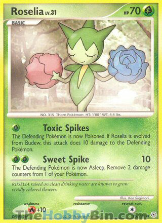 Roselia #96/130 Common - Diamond & Pearl Pokemon card