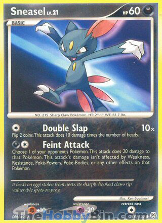 Sneasel #100/130 Common - Diamond & Pearl Pokemon card