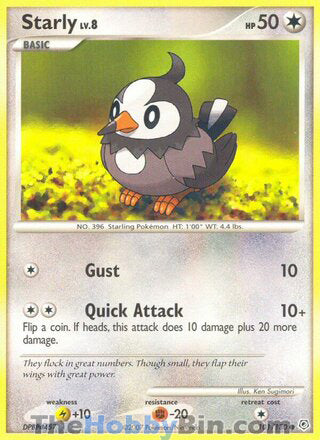 Starly #101/130 Common - Diamond & Pearl Pokemon card