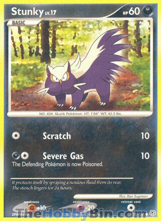Stunky #102/130 Common - Diamond & Pearl Pokemon card