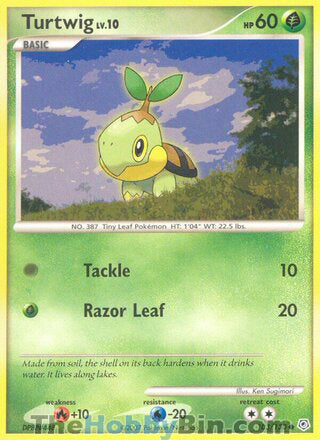 Turtwig #103/130 Common - Diamond & Pearl Pokemon card