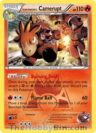 Team Magma's Camerupt Double Crisis Holo Rare #2/34